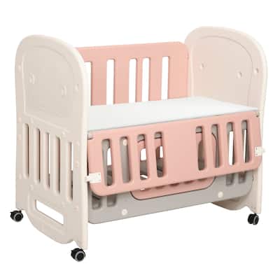 Qaba Foam Crib Toddler Mattress with Breathable Padding and Cover, Easy to Clean, 39" x 22", Pure White