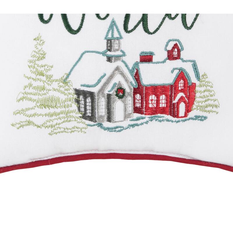 Joy To The World Small Christmas Accent Pillow, 10" x 10"