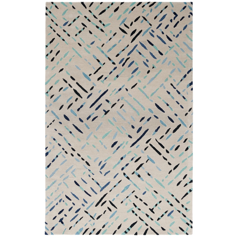 SAFAVIEH Handmade Metro Rhianwen Wool Rug - 4' x 6' - Grey/Blue