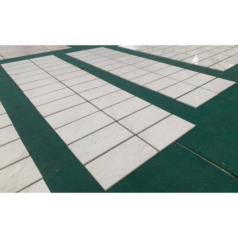 Roomfitters Natural Marble Wall Tile, FS Textured 3D Fluted Stone, Genuine Marble, 4-Piece Box, White