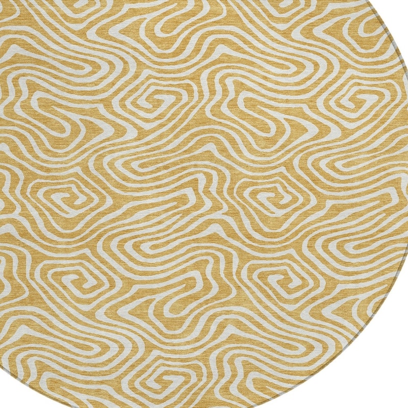 HomeRoots Abstract Transitional Rectangle Outdoor Rug