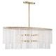 preview thumbnail 1 of 5, Bleecker 8 Light Antique Gold Chandelier - 36'' W x 16'' H 36'' W x 16'' H