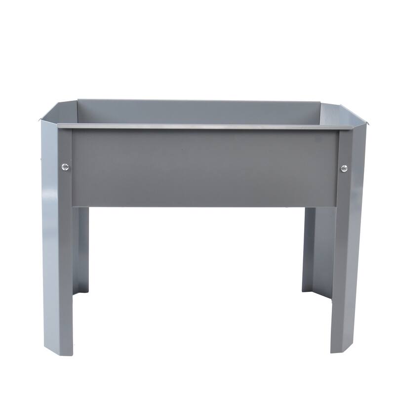 Countryside Style Garden Bed with Metal Elevated 3 Diversion Funnels, for Backyard Patio Flower Herb - 8' x 10'