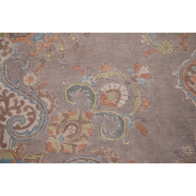 Tabriz Vintage Persian Rug Hand-Knotted Traditional Wool Carpet - 9'6" x 12'11"