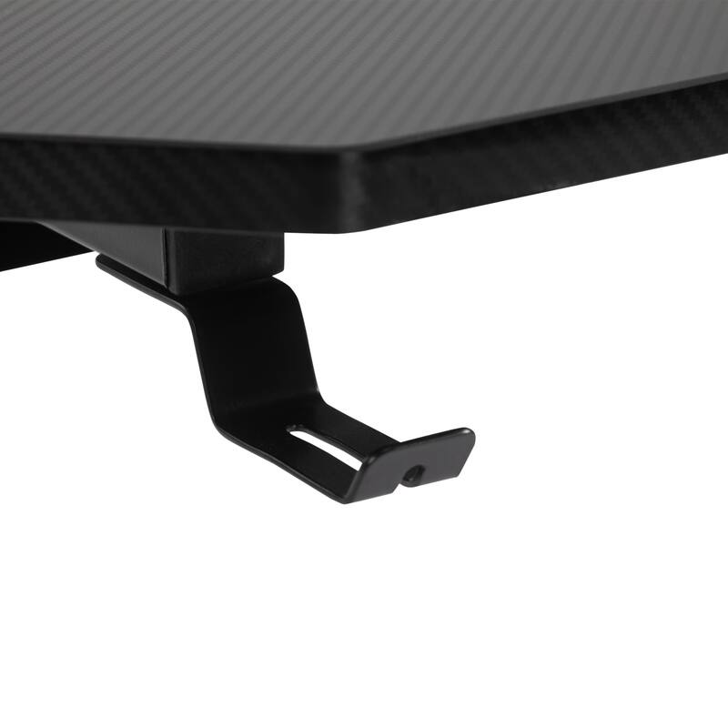 HOMCOM 47.25" Gaming Desk Computer Table Metal Frame with Cup Holder Headphone Hook, Cable Hole