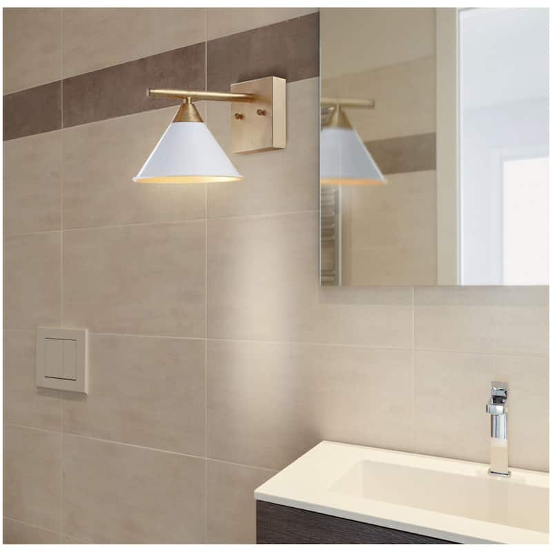 JONATHAN Y Lighting JYL9012 Yvette Single Light 8" Tall Wall Sconce