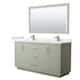 Option Light Green / White Cultured Marble Top / Brushed