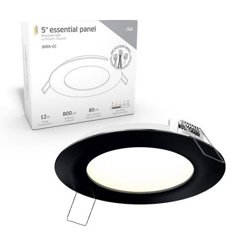 5 Inch Round Color Adjustable LED Recessed Panel Light - 5.875