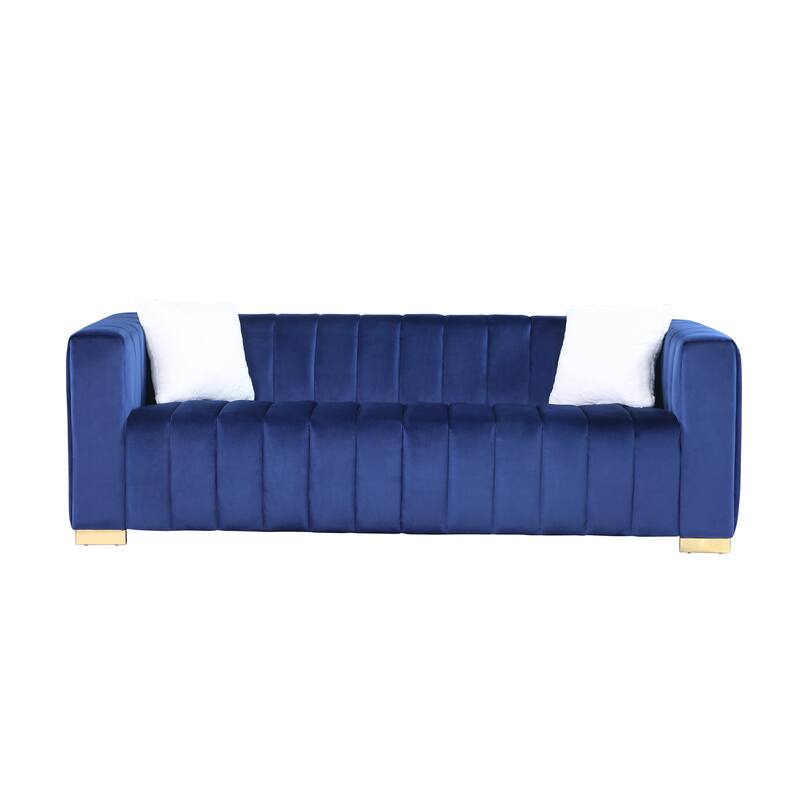 Velvet 3 Seater Sofa Upholstered Chesterfield Bench Couches, Luxurious