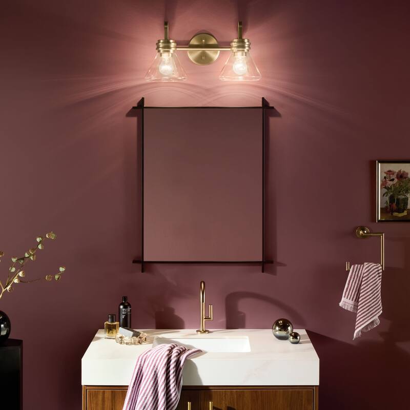 Kichler 55154CLR Farum 2 Light 19" Wide Vanity Light with Clear Glass
