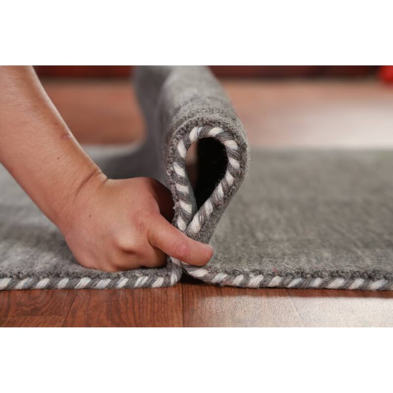 Hand Knotted Oriental 100% Wool Carpet Tribal Animal Pictorial Greys & Charcoal Gabbeh Area Rug - 4' 10'' X 3' 0''