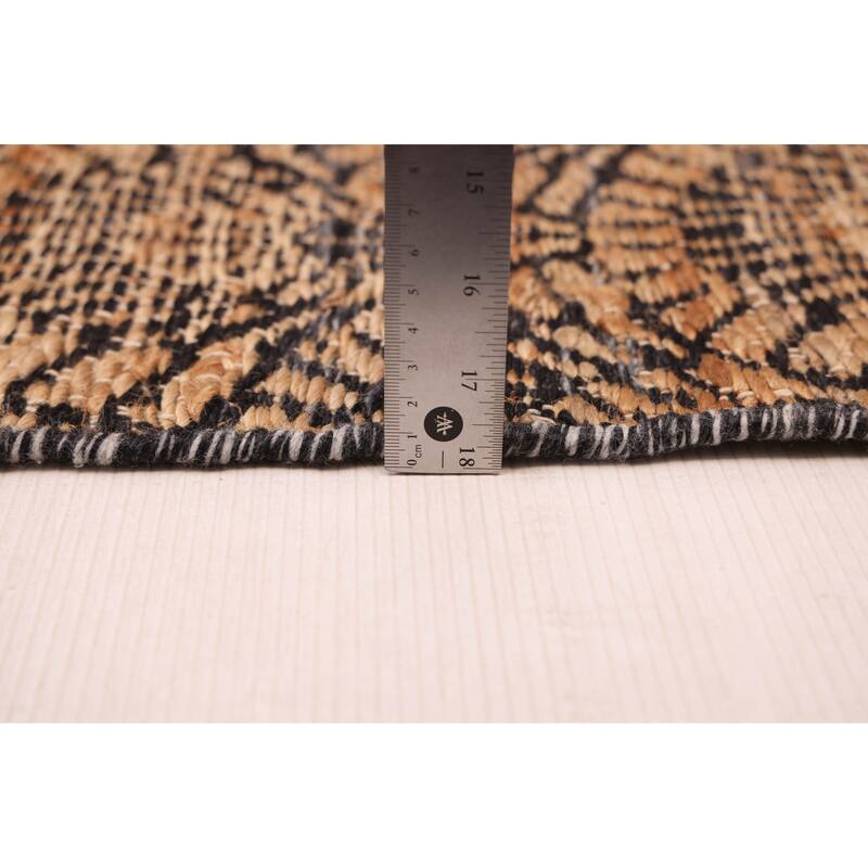 ECARPETGALLERY Flat-Weave Palas Denizli Tan Jute, Rayon Kilim - 5'3 x 7'7