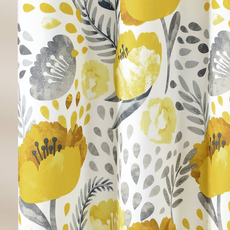 Porch & Den Egger Poppy Pattern Shower Curtain