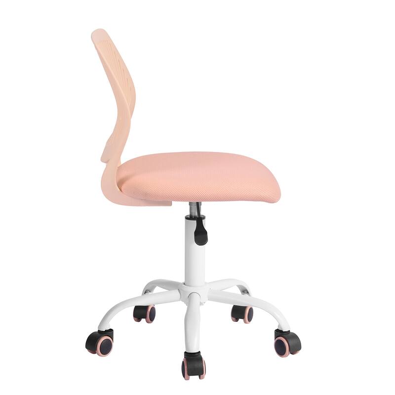 HomyLin Armless Swivel Kids Desk Chair with Mesh Padded Seating