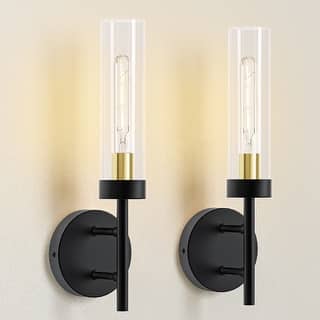 Modern Wall Sconce 2-Pack Wall Lighting Glass Lampshade