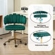 preview thumbnail 7 of 23, Velvet Modern Adjustable Office Desk Computer Swivel Chair