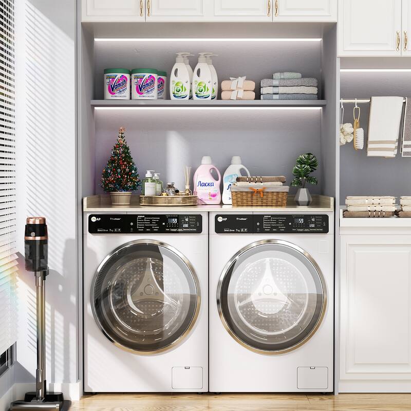 Laundry Countertop for Washer and Dryer, Over Washer Dryer Topper for Storage and Organization