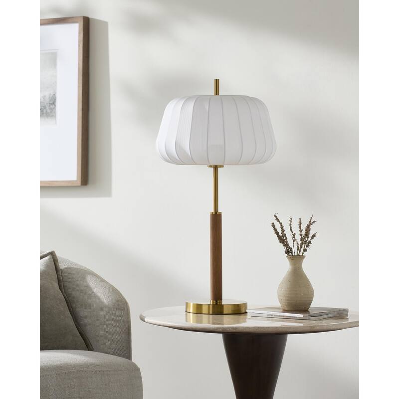 Livabliss Ceduna Rustic Accent Table Lamp - 24"H x 13"W x 13"D - Brown/Gold