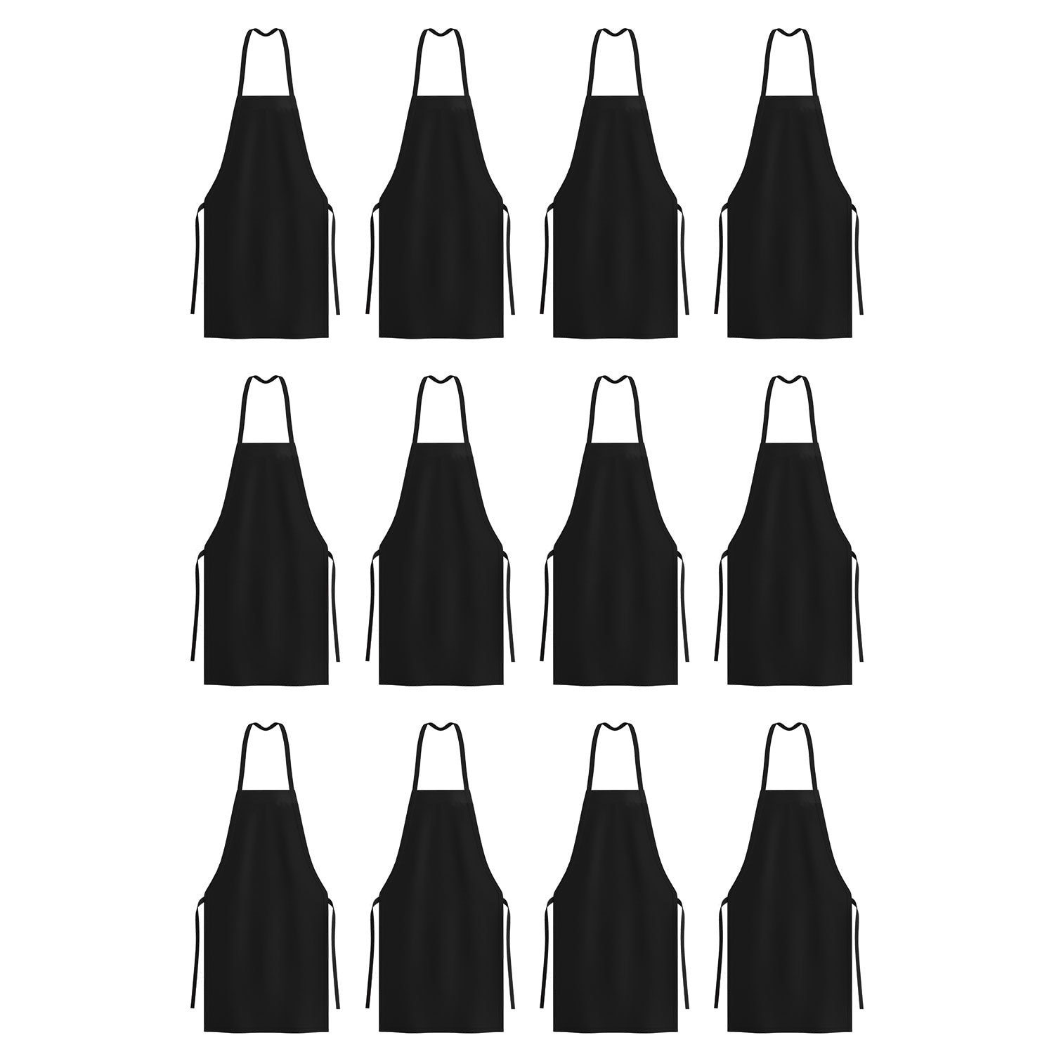 Arkwright Home Bib Spun Poly Aprons - 12 Pack - 33x30