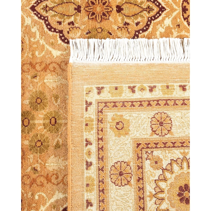 Overton Handknotted Wool Traditional Oriental Brown Area Rug - 8' x 10'