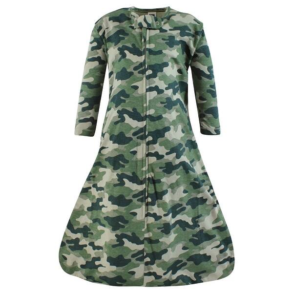 slide 1 of 1, Hudson Baby Long Sleeve Cotton Jersey Sleeping Bag, Sack, Blanket, Camo 0-6 Months - Camo
