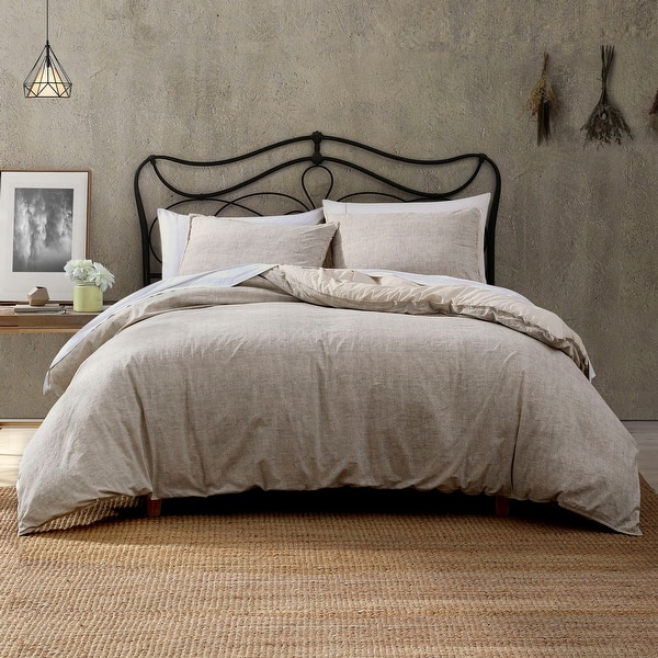 Brielle Home Callan Cotton Comforter Set - Oatmeal - Full - Queen