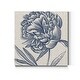 preview thumbnail 1 of 14, Indigo Floral on Linen II-Premium Gallery Wrapped Canvas