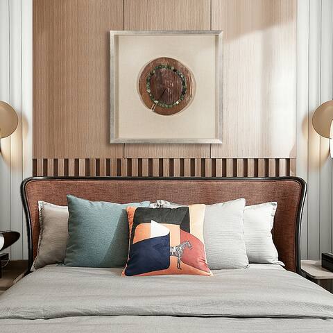 HUJI Jade Stone on Wood shadow Box Wall Décor