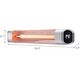 preview thumbnail 7 of 11, 1500 Watt Electric Wall Mounted Space Heater w Remote Included Digital