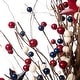 preview thumbnail 10 of 12, Glitzhome 20"H Patriotic July 4th Berry Stars Table Tree