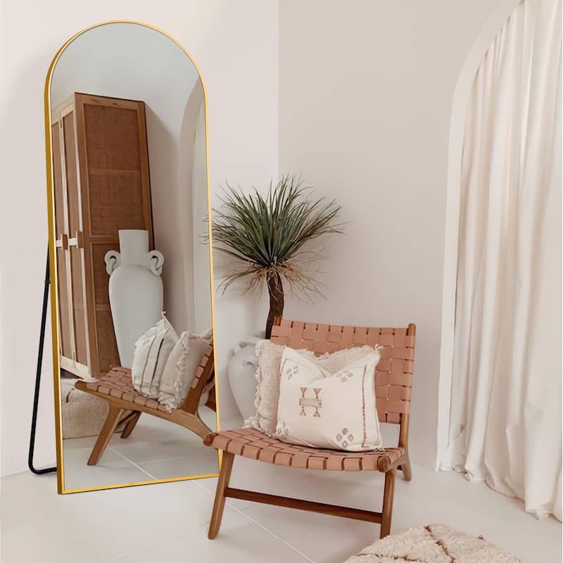 Dovelina Modern Full Length Floor Mirror - Freestanding Vanity Mirror for Bathroom or Living Space