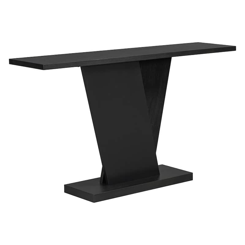 Classic Style V-Base Design Wood Console Table