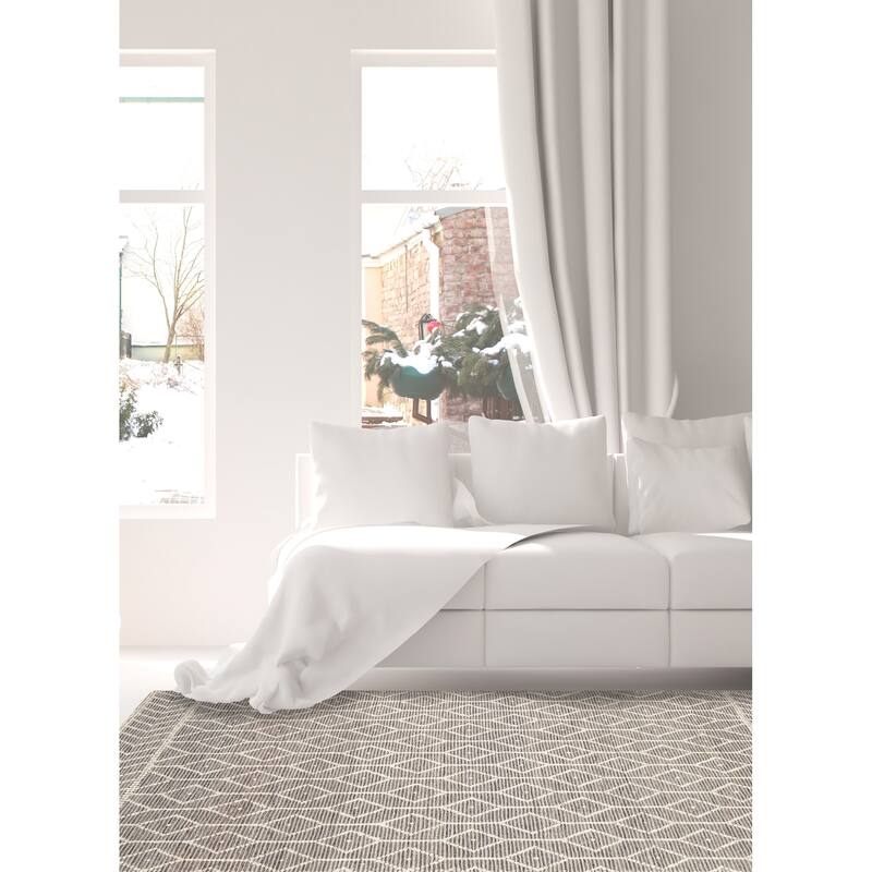 ECARPETGALLERY Braid weave Sienna Brown Wool Rug - 5'1 x 8'1