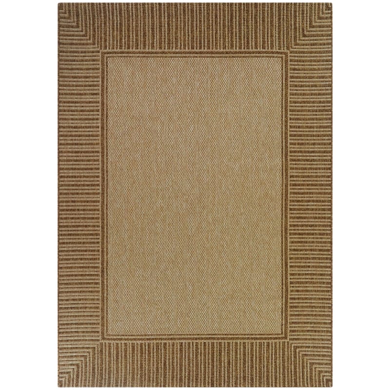Frans Solid Border Area Rug