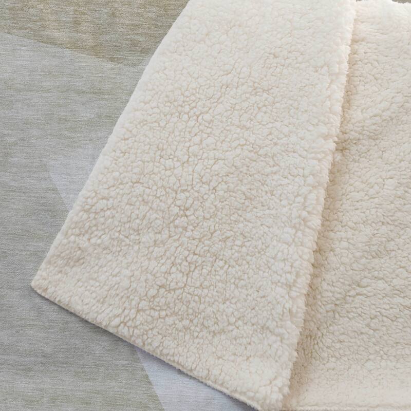 Premium Machine Washable Modern Chic Sherpa Throw Blanket