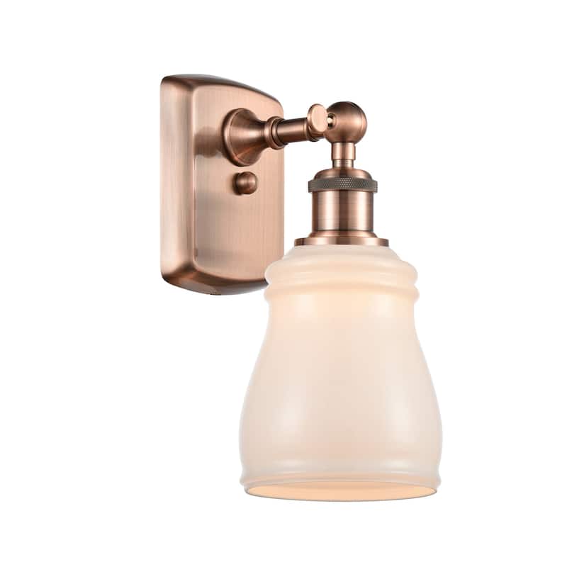 Innovations Lighting Ellery 9" Tall Bathroom Sconce - Antique Copper / White