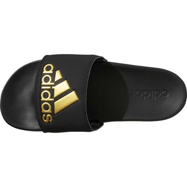 adidas slides black and gold