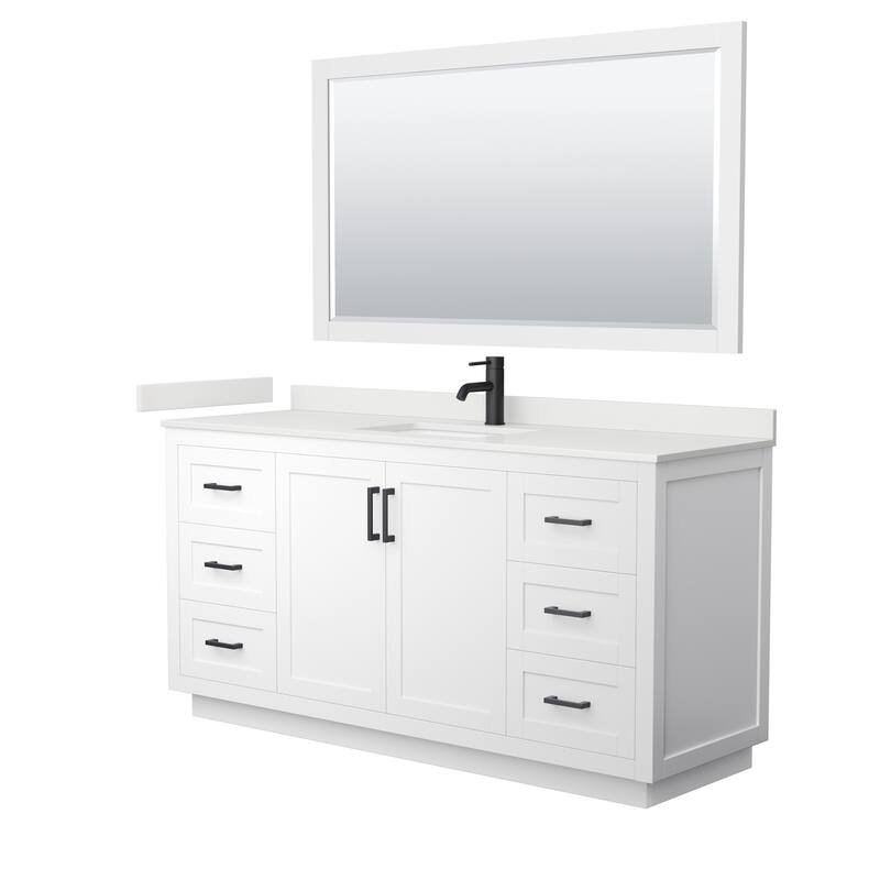 Wyndham Collection WCF292966S-QTZ-UNSM58 Miranda 66" Free Standing
