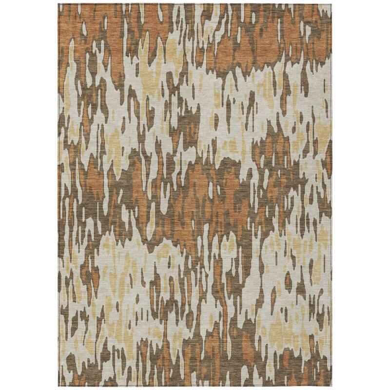 HomeRoots Striped Transitional Rectangle Outdoor Rug