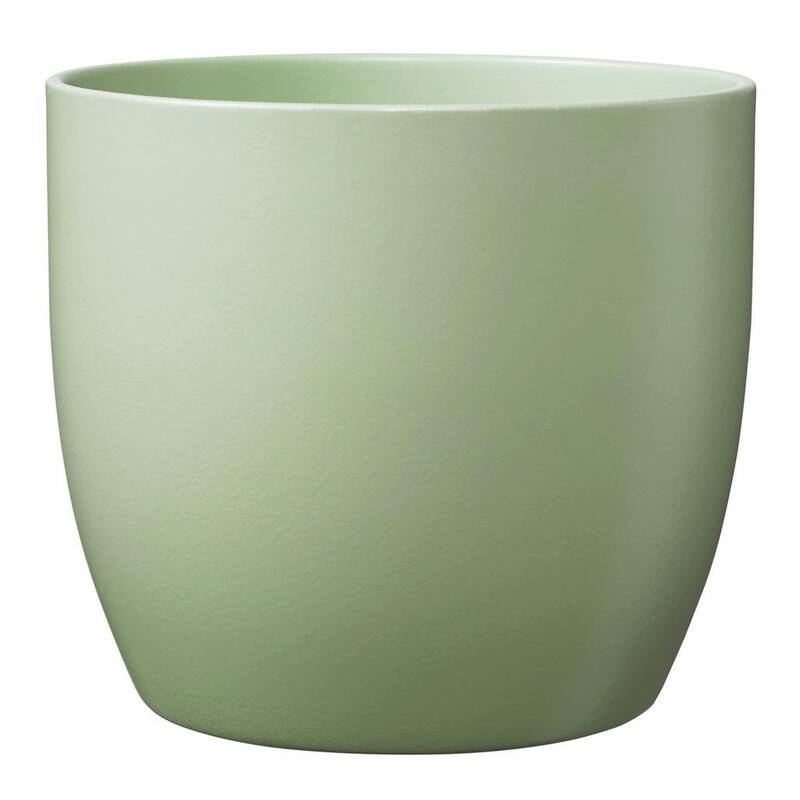 6.3" Ceramic Basel Fashion Indoor Plant Pots - Matte Light Gray, Matte Lavender or Matte Linden Green - Matte Linden Green