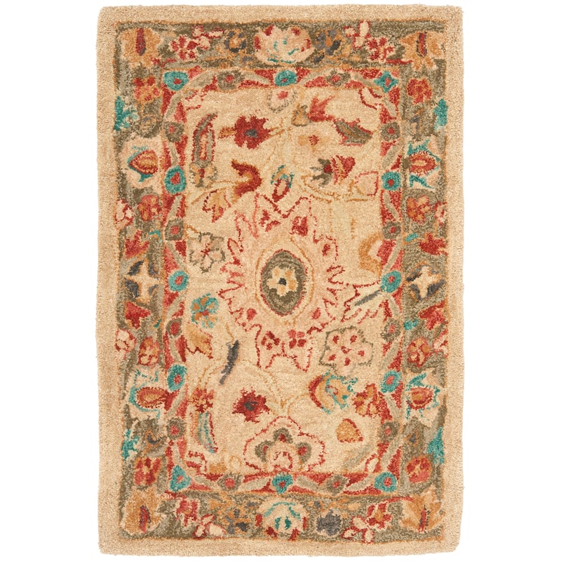SAFAVIEH Handmade Anatolia Carol Traditional Oriental Hand-spun Wool Rug