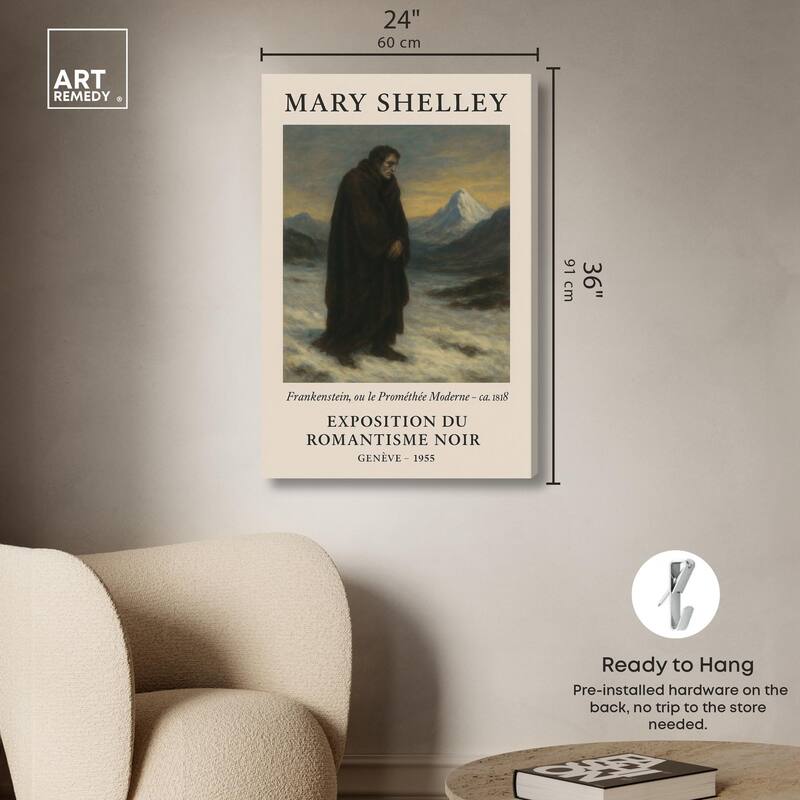 Mary Shelley Canvas by Art Remedy, Gallery Wrapped