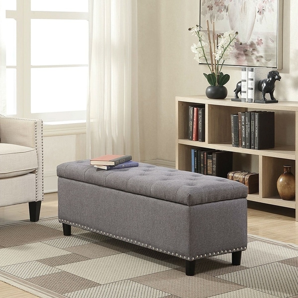 Grey bed bench hot sale