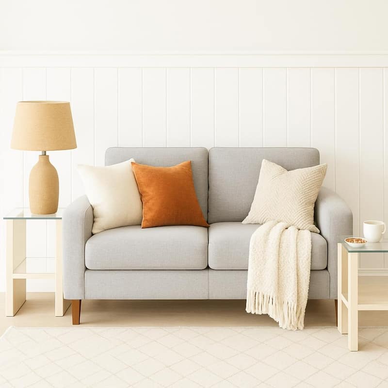 Meridian End Table with glass top marble base modern living rooms