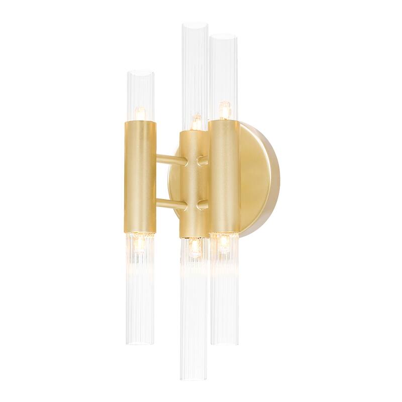 Orgue 6 Light Sconce With Satin Gold Finish - Satin Gold - Satin Gold