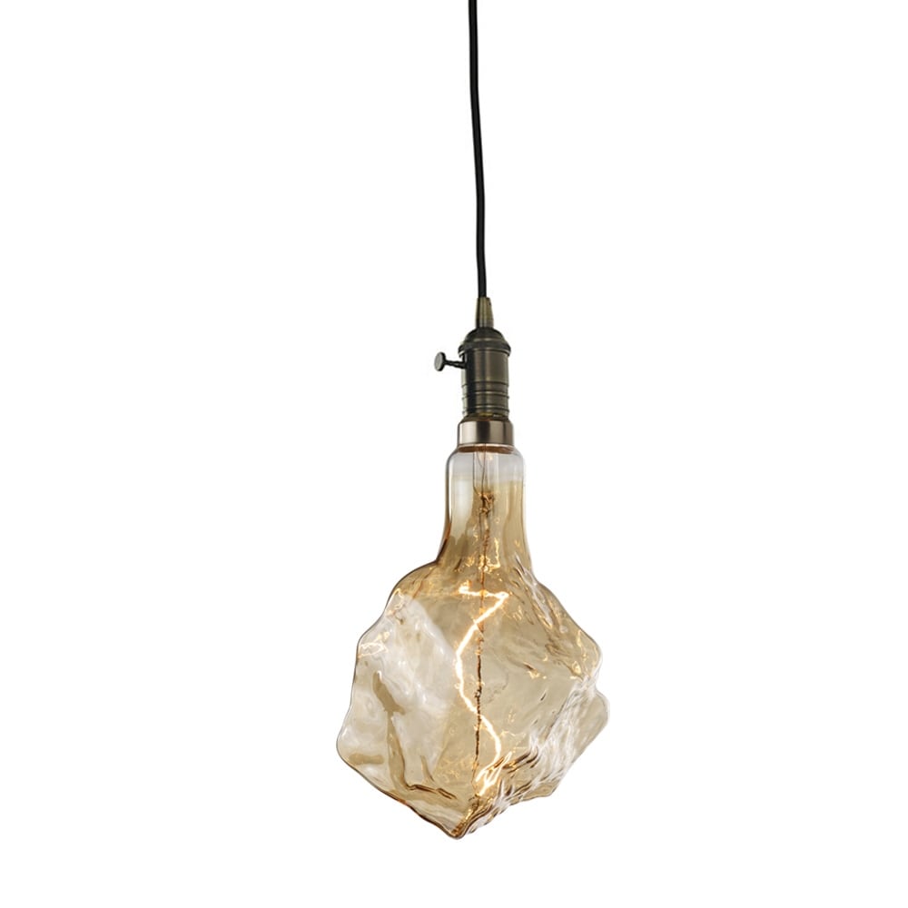 Bulbrite 1- Vintage Pendant Socket and Canopy with LED Light Bulb