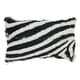 preview thumbnail 2 of 3, Zebra Design Goat Fur Poly-Filled Throw Pillow