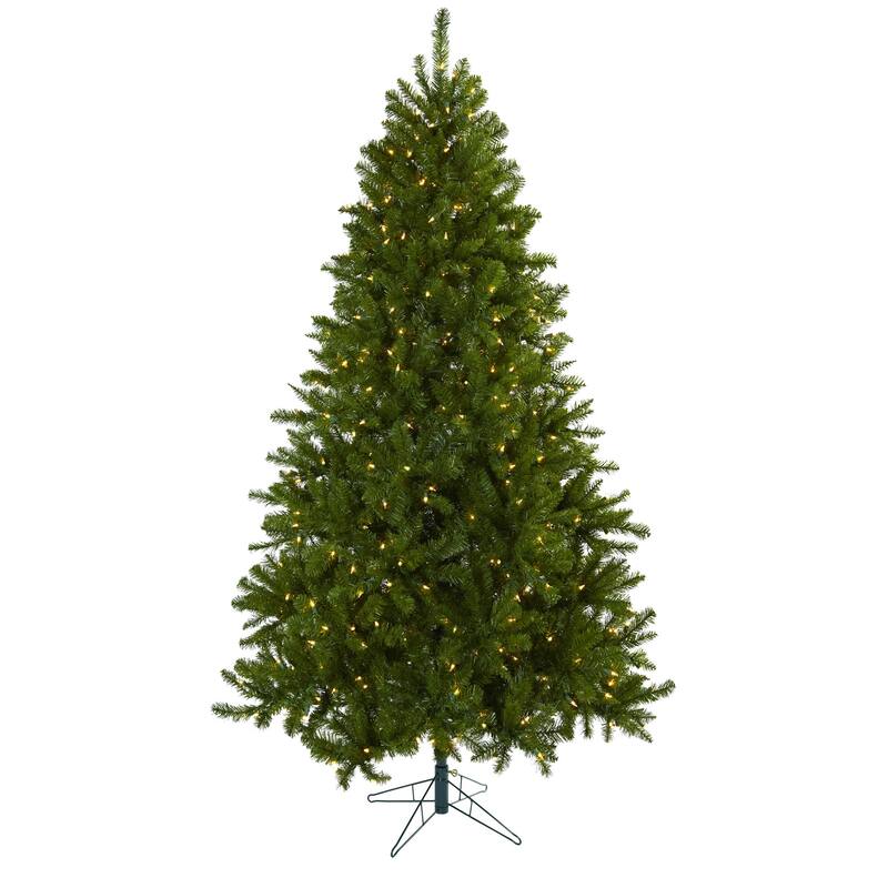 7.5' Pre-Lit Windermere Artificial Christmas Tree, Clear Lights - 7.5 Foot