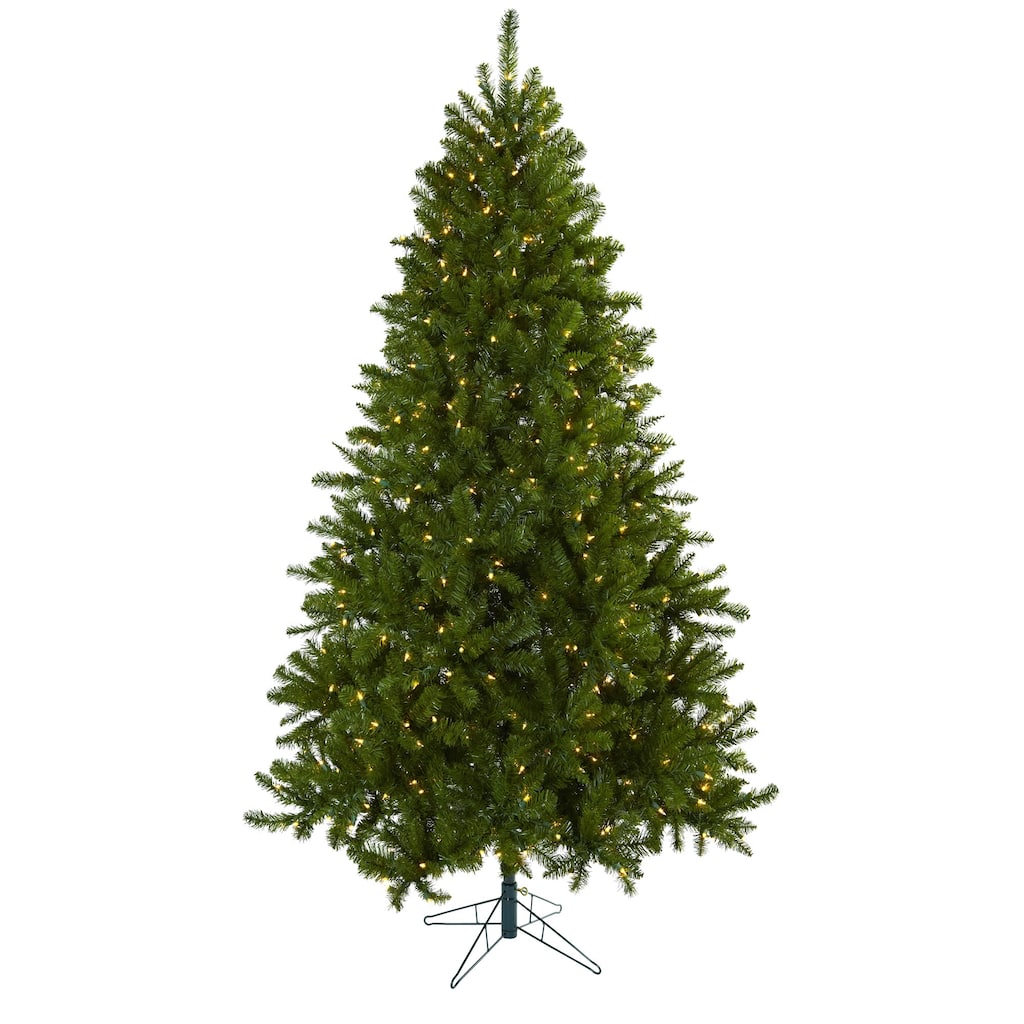 7.5' Pre-Lit Windermere Artificial Christmas Tree, Clear Lights - 7.5 Foot