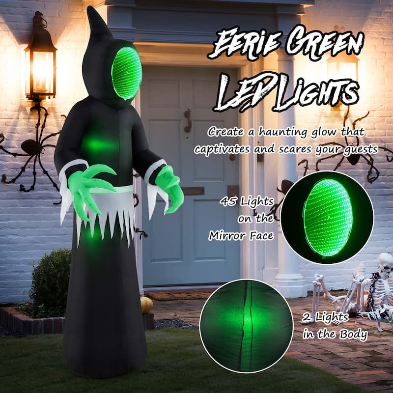Costway 8 FT Giant Halloween Inflatable Ghost Blow up Ghost Decoration - See Details
